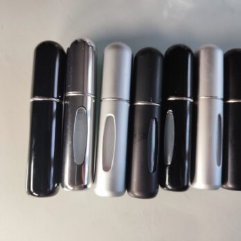 محفظه نگهدارنده عطر اتومایزر مشکی و نقره ای((فقط عمده تماس))